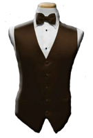 Tux Rental Brown Bow Tie and vest'